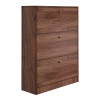 Warat 3 shoe Cabinet pakoworld in walnut color 80x24x112cm