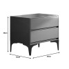 Lamesa pakoworld mdf bedside table in anthracite color 50x40x48cm