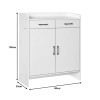 Gazen pakoworld 12-pair shoe rack with drawers in white 80x33x100cm