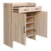 Gazen pakoworld 12-pair shoe rack with drawers in natural color 80x33x100cm
