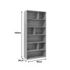 Bookcase Evergin pakoworld with drawers mdf in oak color 80x30x180cm