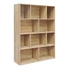Bookcase Evergin pakoworld with drawers mdf in oak color 100x30x135cm