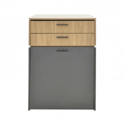 Τουαλέτα κρεβατοκάμαρας Sonlen pakoworld ανθρακί-sonoma 60x45x130εκ