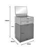 Dressing table Sonlen pakoworld in dark grey-sonoma color 60x45x130cm
