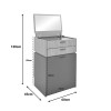 Dressing table Sonlen pakoworld in walnut-cream color 60x45x130cm