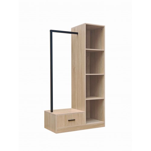 Έπιπλο εισόδου Erdeco pakoworld mdf σε φυσική απόχρωση 80x40x150εκ