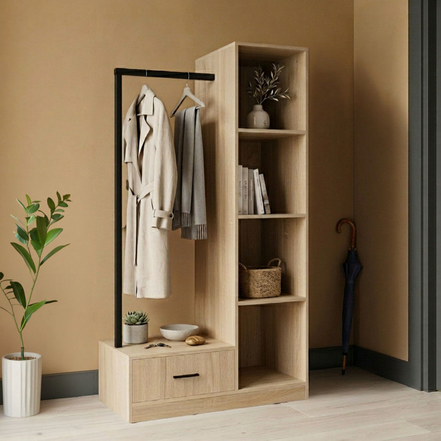 Endance unit Erdeco pakoworld mdf in natural color 80x40x150cm