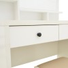Dressing table Cenzo pakoworld in white and grey-beige color 80x40x155cm