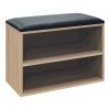 Shoe cabinet stool Kiana pakoworld 4 pairs in natural color 60x32x44cm