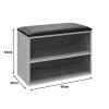 Shoe cabinet stool Kiana pakoworld 4 pairs in natural color 60x32x44cm