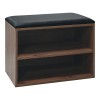 Shoe cabinet stool Kiana pakoworld 4 pairs in walnut color 60x32x44cm