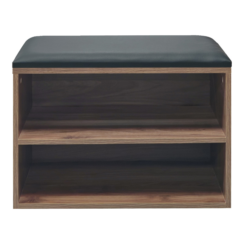 Shoe cabinet stool Kiana pakoworld 4 pairs in walnut color 60x32x44cm