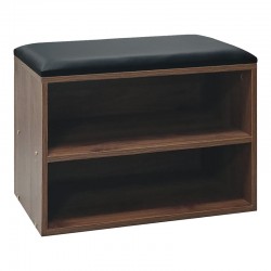 Shoe cabinet stool Kiana pakoworld 4 pairs in walnut color 60x32x44cm