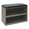 Shoe cabinet stool Kiana pakoworld 4 pairs in grey-oak color 60x32x44cm