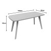 Komela mdf coffee table in natural shade 100x48x45cm