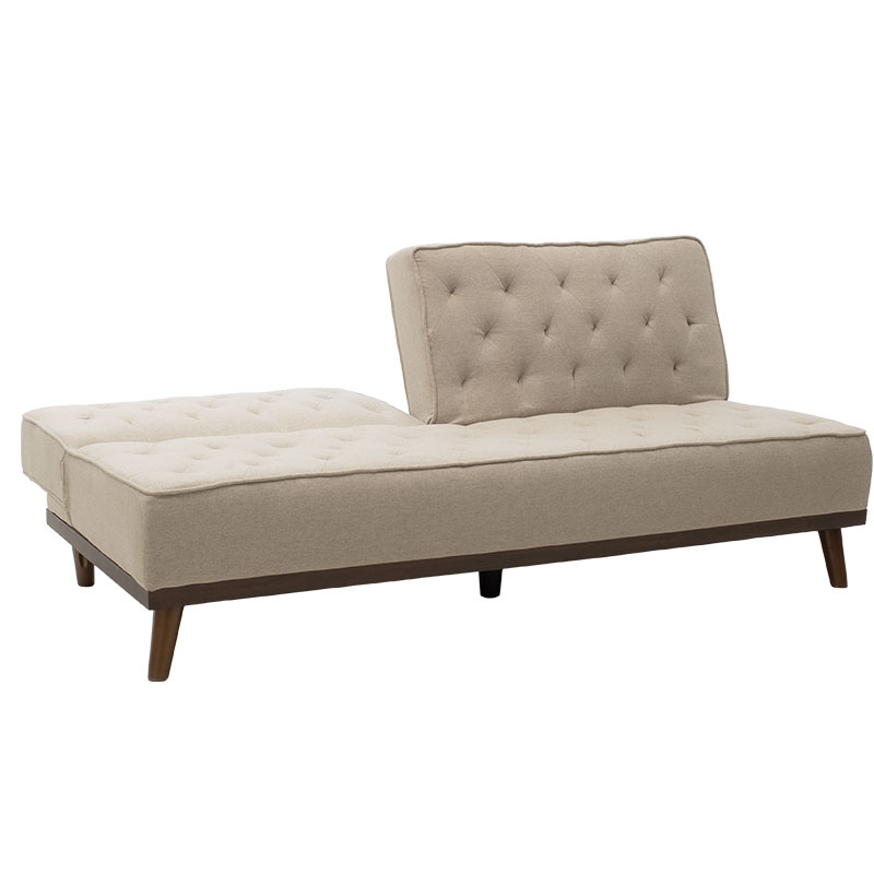 Καναπές - κρεβάτι Marco pakoworld 3θέσιος με μπεζ ύφασμα 180x80x80εκ