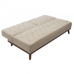 Καναπές - κρεβάτι Marco pakoworld 3θέσιος με μπεζ ύφασμα 180x80x80εκ