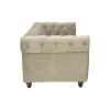 Two-seater sofa Chesterfield type pakoworld velvet in beige shade 160x84x67cm