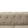 Two-seater sofa Chesterfield type pakoworld velvet in beige shade 160x84x67cm
