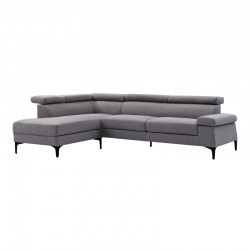 Right corner sofa Gracious pakoworld dark grey fabric 257x178x86cm Right corner sofa Gracious pakoworld dark grey fabric 257x178x86cm