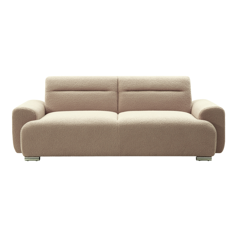Three-seater sofabed Harmonious pakoworld boucle beige 223.5x92x81cm Three-seater sofabed Harmonious pakoworld boucle beige 223.5x92x81cm