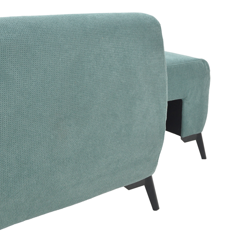 Three-seater sofabed with storage Settee Pakoworld fabric in blue color 286x204x93cm Three-seater sofabed with storage Settee Pakoworld fabric in blue color 286x204x93cm