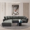 Reversible sofa Gianco pakoworld fabric in grey shade 298x208x85cm