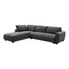Reversible sofa Gianco pakoworld fabric in grey shade 298x208x85cm