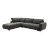Reversible sofa Gianco pakoworld fabric in grey shade 298x208x85cm