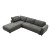 Reversible sofa Gianco pakoworld fabric in grey shade 298x208x85cm