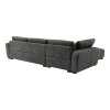 Reversible sofa Gianco pakoworld fabric in grey shade 298x208x85cm