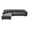 Reversible sofa Gianco pakoworld fabric in grey shade 298x208x85cm