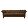 Kαναπές τριθέσιος τ. Chesterfield pakoworld pu σε αντικέ καφέ απόχρωση 203x84x67εκ