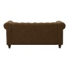 Chesterfield type 2-seater sofa pakoworld antique brown pu 160x84x67cm