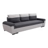 Gaby three-seater sofa bed pakoworld fabric with storage space in anthracite-gray shade 260x88x88cm