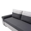 Gaby three-seater sofa bed pakoworld fabric with storage space in anthracite-gray shade 260x88x88cm