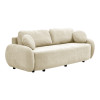 Three-seater sofabed with storage space Sereno pakoworld beige fabric 233x91x82cm