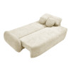 Three-seater sofabed with storage space Sereno pakoworld beige fabric 233x91x82cm