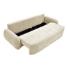Three-seater sofabed with storage space Sereno pakoworld beige fabric 233x91x82cm
