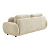 Three-seater sofabed with storage space Sereno pakoworld beige fabric 233x91x82cm