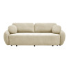 Three-seater sofabed with storage space Sereno pakoworld beige fabric 233x91x82cm