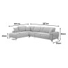 Corner sofa Veneto pakoworld right corner rotten apple fabric 298x208x85cm