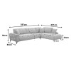 Corner sofa Veneto pakoworld left corner anthracite fabric 298x208x85cm