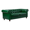 Kαναπές διθέσιος τ. Chesterfield pakoworld pu κυπαρισσί 160x84x67εκ