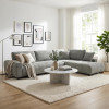 Corner sofa Vaneto pakoworld left corner grey fabric 287x208x85cm