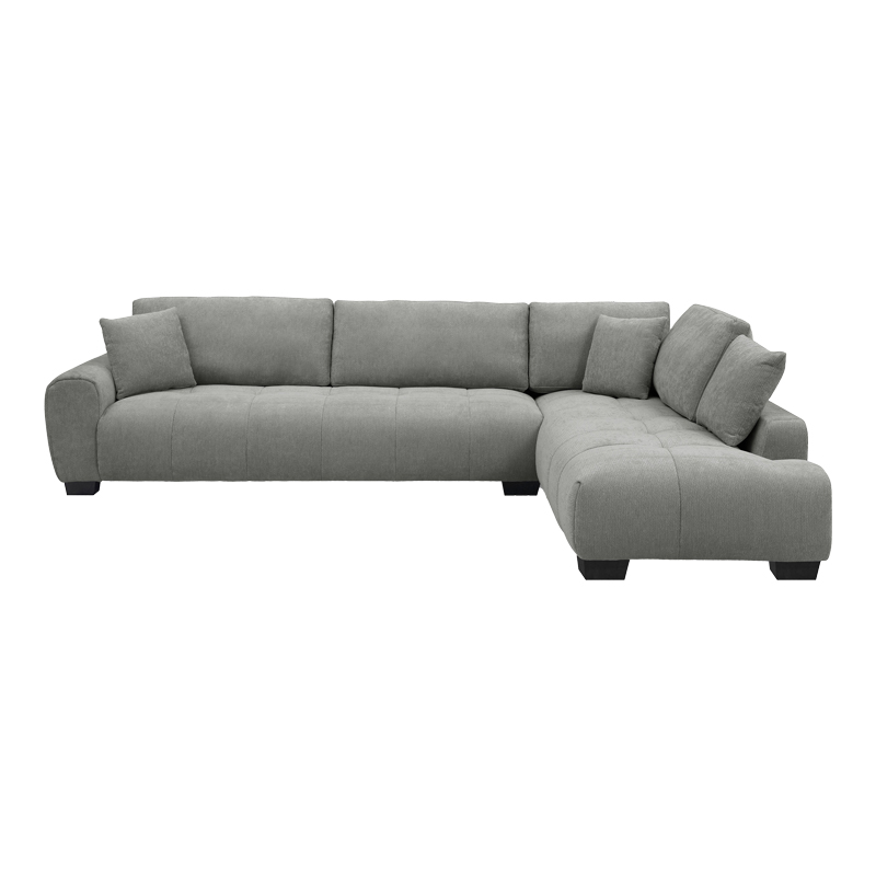 Corner sofa Vaneto pakoworld left corner grey fabric 287x208x85cm
