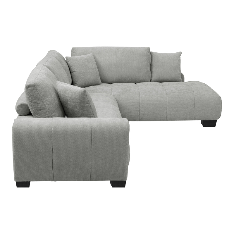 Corner sofa Vaneto pakoworld left corner grey fabric 287x208x85cm