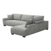 Corner sofa Vaneto pakoworld left corner grey fabric 287x208x85cm