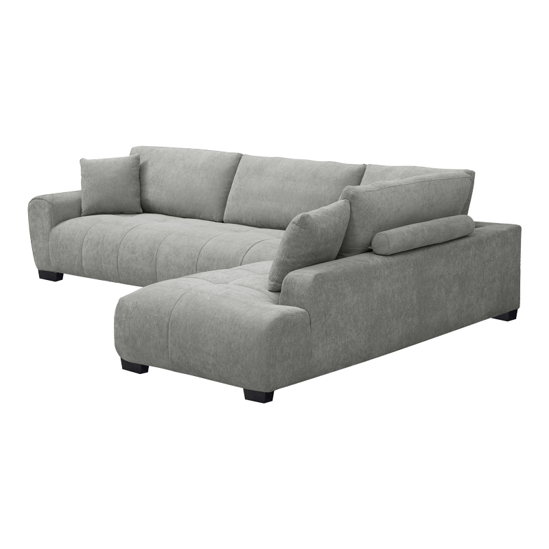 Corner sofa Vaneto pakoworld left corner grey fabric 287x208x85cm