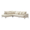 Corner sofa Maliva pakoworld right corner beige fabric 280x210x100cm